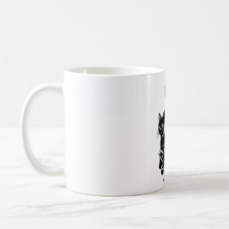 Mug Squelette tenant un chat