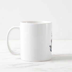 Mug Squelette tenant un chat mignon Costume d'Hallowee