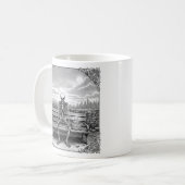 Mug Squelette triste avec gâteau d'anniversaire Cadeau (Devant gauche)