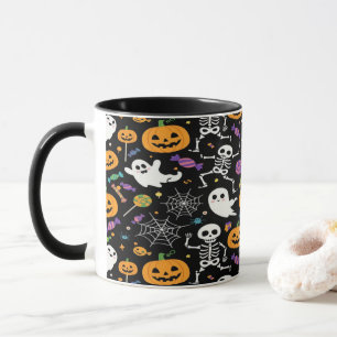 Mug Squelettes mignons et effrayants pour Halloween
