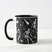Mug Squelettes sur fond spatial (Gauche)