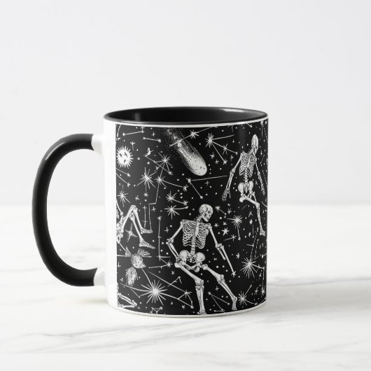 Mug Squelettes sur fond spatial (Gauche)