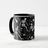 Mug Squelettes sur fond spatial (Devant gauche)