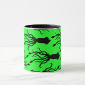 Mug Squid Art green Mok (Midden)