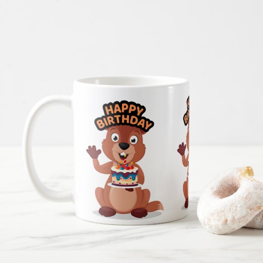 Mug Squirrel birthday (Avec donut)