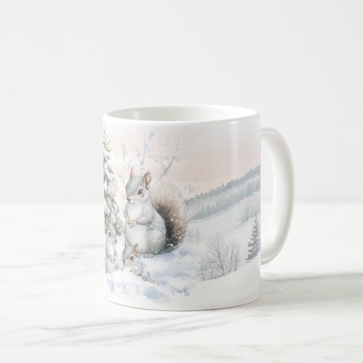 Mug Squirrels in winter forest  (Devant droit)
