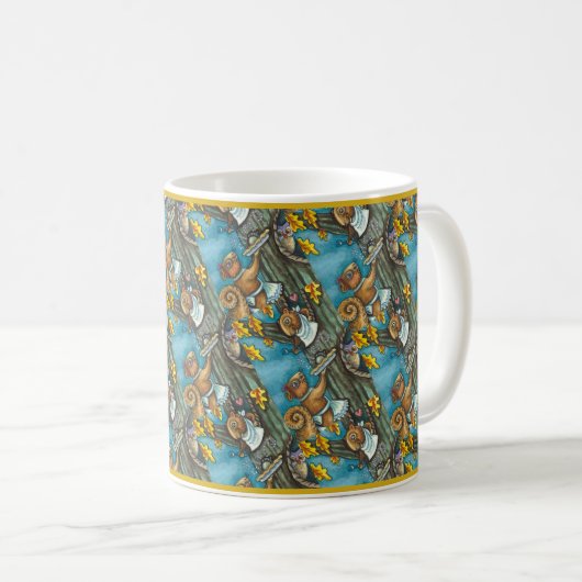 MUG SQUIRRELS & OWL THANKSGIVING, MAISON ACORN PIE (Devant droit)