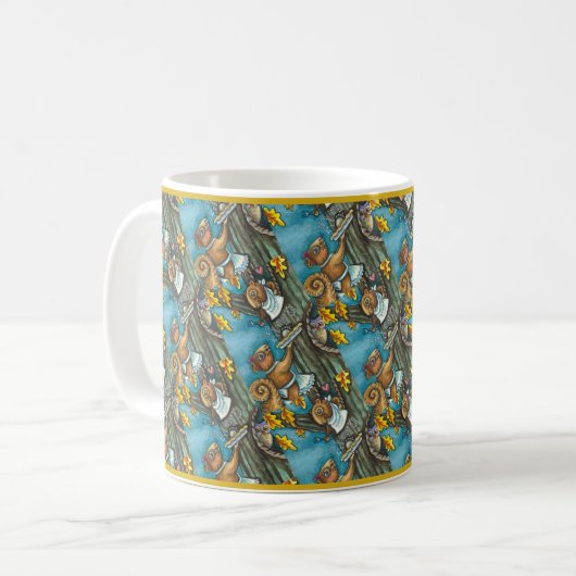 MUG SQUIRRELS & OWL THANKSGIVING, MAISON ACORN PIE (Devant gauche)