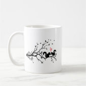 Mug Squrrels avec les coeurs rouges sur la branche (Gauche)
