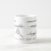 Mug SR-71 Blackbird - Plan directeur de l'avion BD (Centre)