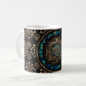 Mug Sri Yantra/marbre et or de Sri Chakra (Devant gauche)
