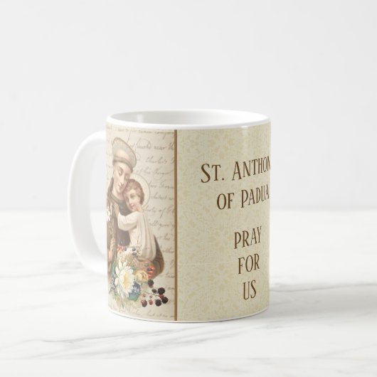 Mug St Anthony de bébé Jésus de Padoue (Devant gauche)