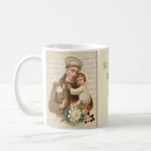 Mug St Anthony de bébé Jésus de Padoue (Gauche)