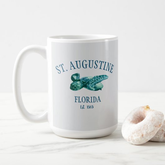 Mug St Augustine EST 1565 Tortue de mer de plage (Avec donut)
