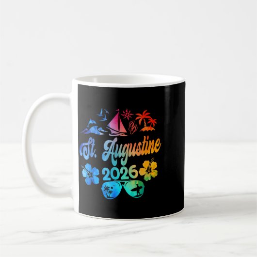 Mug St. Augustine Florida 2026 Vacation Tie Dye Summer (Gauche)
