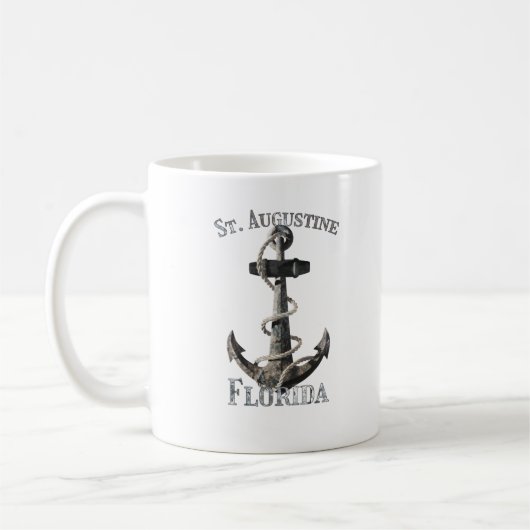 Mug St Augustine Florida Vacation Ancre nautique Sai (Gauche)