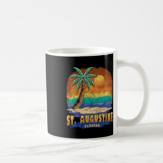 Mug St Augustine Floride Vintage Souvenir dévêtu (Droite)