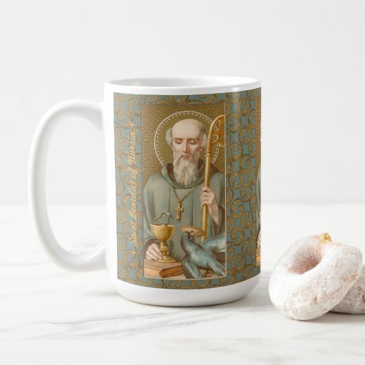 Mug St. Benoît de Nursie (JM 07; Style 3) (Avec donut)