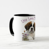 Mug St. Bernard Chien Maman Floral (Devant gauche)