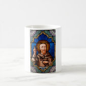 Mug St Bernard d'art en verre souillé de Clairvaux (Centre)