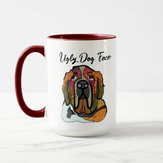 Mug St Bernard laide chien visage muette (Gauche)