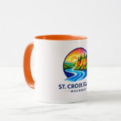 Mug St. Croix Falls Wisconsin Scenic River & Cliffs  (Devant gauche)