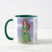 Mug St. Dymphna Aquarelle Prière Thé Café (Gauche)