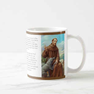 Mug St Francis d'Assisi avec le loup