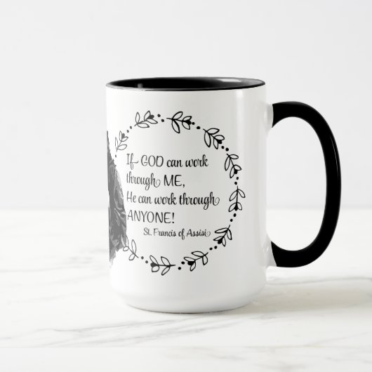Mug St Francis de citation d'Assisi (Droite)