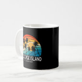Mug St George Island Floride Palm Tree Plage tropicale (Devant gauche)