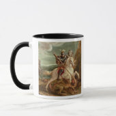 Mug St George massacrant le dragon, (huile sur le (Gauche)