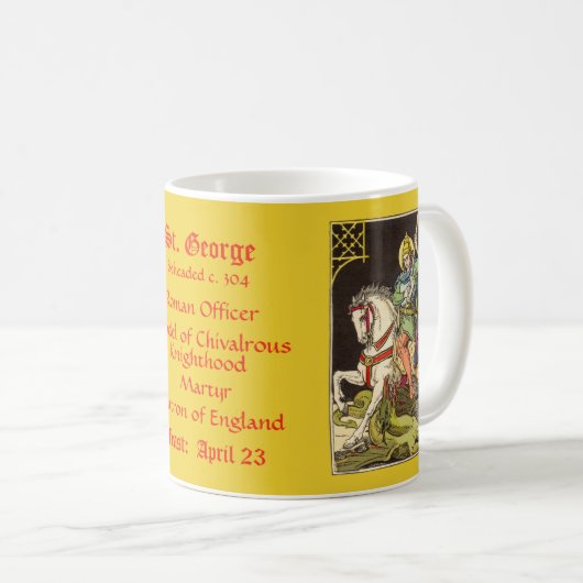 Mug St. George sur le cheval (BS 01) (Devant droit)