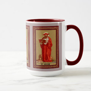 Mug St. Jérôme en cardinal avec lion (P 004)