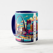 Mug St Louis, Missouri | L'arc de passerelle (Devant gauche)