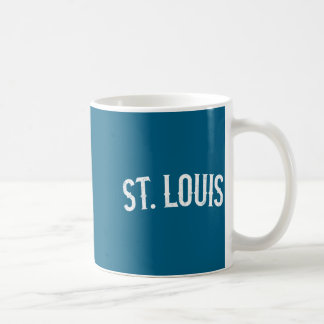 Mug St Louis Missouri texte en détresse blanc vintage