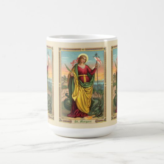 Mug St Margaret avec le dragon et la bannière de résur (Centre)