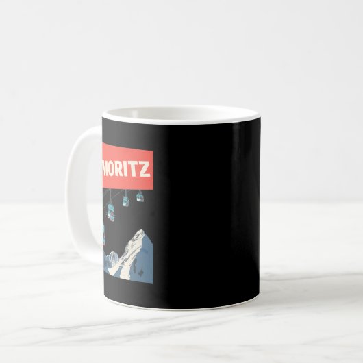 Mug St. Moritz Skiing - Retro St. Moritz Ski  (Devant gauche)
