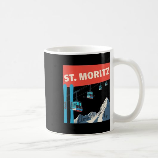 Mug St. Moritz Skiing - Retro St. Moritz Ski (Droite)