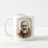 Mug St Padre Pio, Priez l'espoir Ne vous inquiétez pas (Gauche)