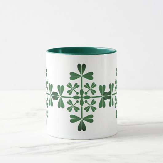 Mug St Patrick Day Irlandais Shamrocks verts (Centre)