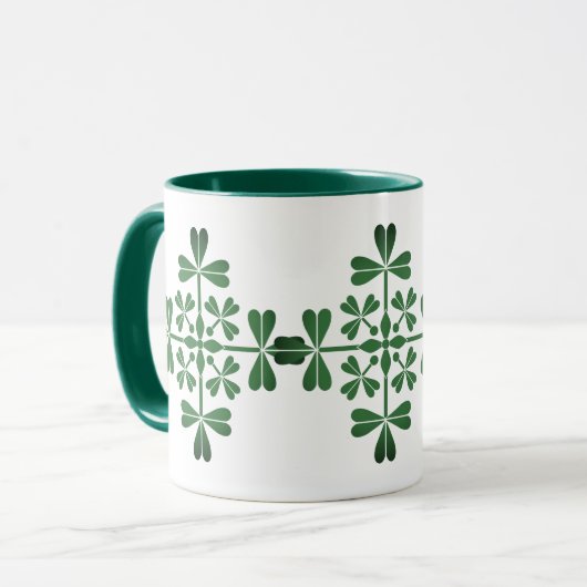 Mug St Patrick Day Irlandais Shamrocks verts (Devant gauche)