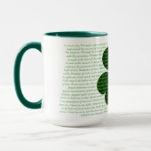 Mug St. Patrick Hymn Le poème Shamrock cerf's cri (Gauche)