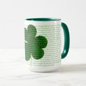 Mug St. Patrick Hymn Le poème Shamrock cerf's cri (Devant droit)