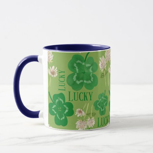 Mug St Patrick’s Day Clavier vert chanceux (Gauche)