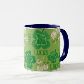 Mug St Patrick’s Day Clavier vert chanceux (Devant droit)
