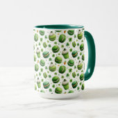 Mug St. Patrick’s Day Watercolor Macaron & Shamrock (Devant droit)