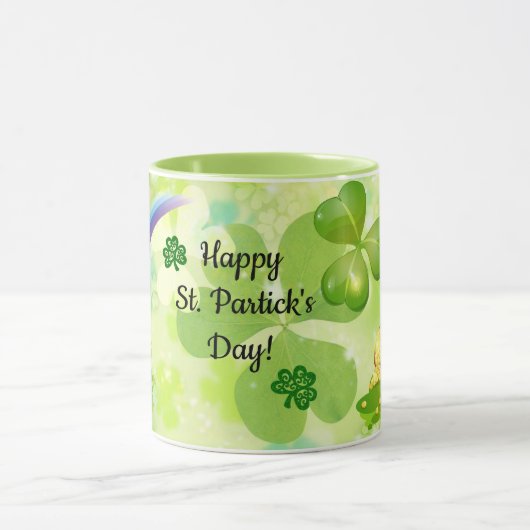 Mug St. Patrick's Day Ajouter le nom Leprechaun Coffee (Centre)