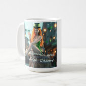 Mug St Patrick's Day Beauté assise sur un tonneau (Devant gauche)