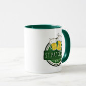 Mug St. Patrick's Day, Beer Mugs, Irish Green (Devant droit)