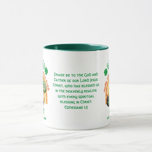 Mug St Patrick's Day BLESSED Irish Gnome Christian (Centre)